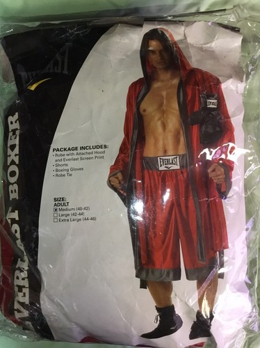 Everlast Adulto Hombre Boxeador Luchador Anillo Campeón Disfraz Talla Med 40-42 - Imagen 1 de 4