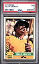1976 TOPPS #500 REGGIE JACKSON PSA 5