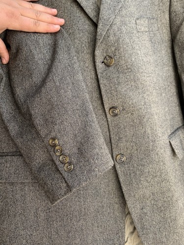 Chaps Ralph Lauren Tweed Blazer 48R US / 58 EU / XXL - 100% Wool - Canada #Z41 - Picture 3 of 10