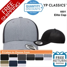 🔥 YP Classics Men Elite Cap Hat six-panel, low-profile Snapback closure 6601