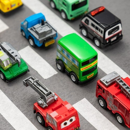 Friction Pull Back Power Toy Cars & Mini Excavator Toy Trucks | 18 pcs. Vehicles - Picture 2 of 7