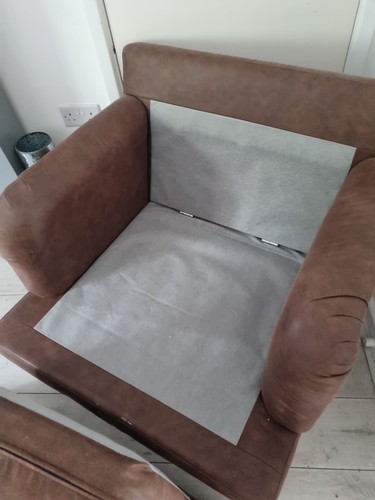 Armchair Brown Leather IKEA Stocksund - Picture 4 of 9