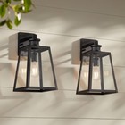 Arrington 14 3/4" High Black Motion Sensor Outdoor Wall Light Set of 2