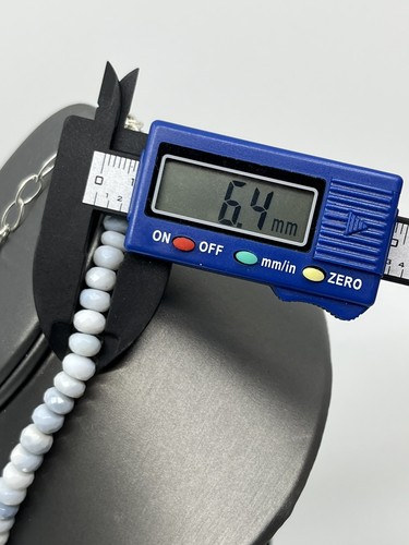 Collar Jay King Facetado Ópalo Azul Cuentas Graduadas Plata 925 ¡Nuevo Nunca Usado! - Imagen 7 de 13