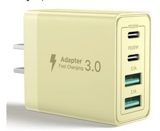USB C Charger Block, 40W 4-Port Fast Charger 20W Type C
