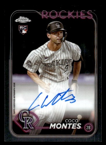 2024 Topps Chrome #RA-CMO Coco Montes Rookie Autographs - Picture 1 of 2