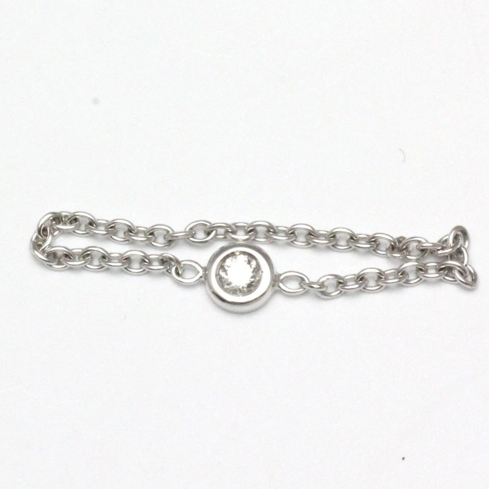 Anillo Dior Oui Mimioui Diamante Oro Blanco Cadena Anillo Pinky con Caja US4-4.5 EU47 Foto 4 de 4