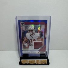2024 Donruss Optic Football Michael Wilson Donruss Threads Blue Hyper Jersey 