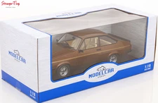 Ford Escort MK II RS 2000 Dark Brown RHD NUF 617P HF Jr. Model Car Group 1/18