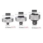 3pcs Mini Ratchet Socket Wrench Set 1/4 3/8 1/2 inch Steel Knurled Handle