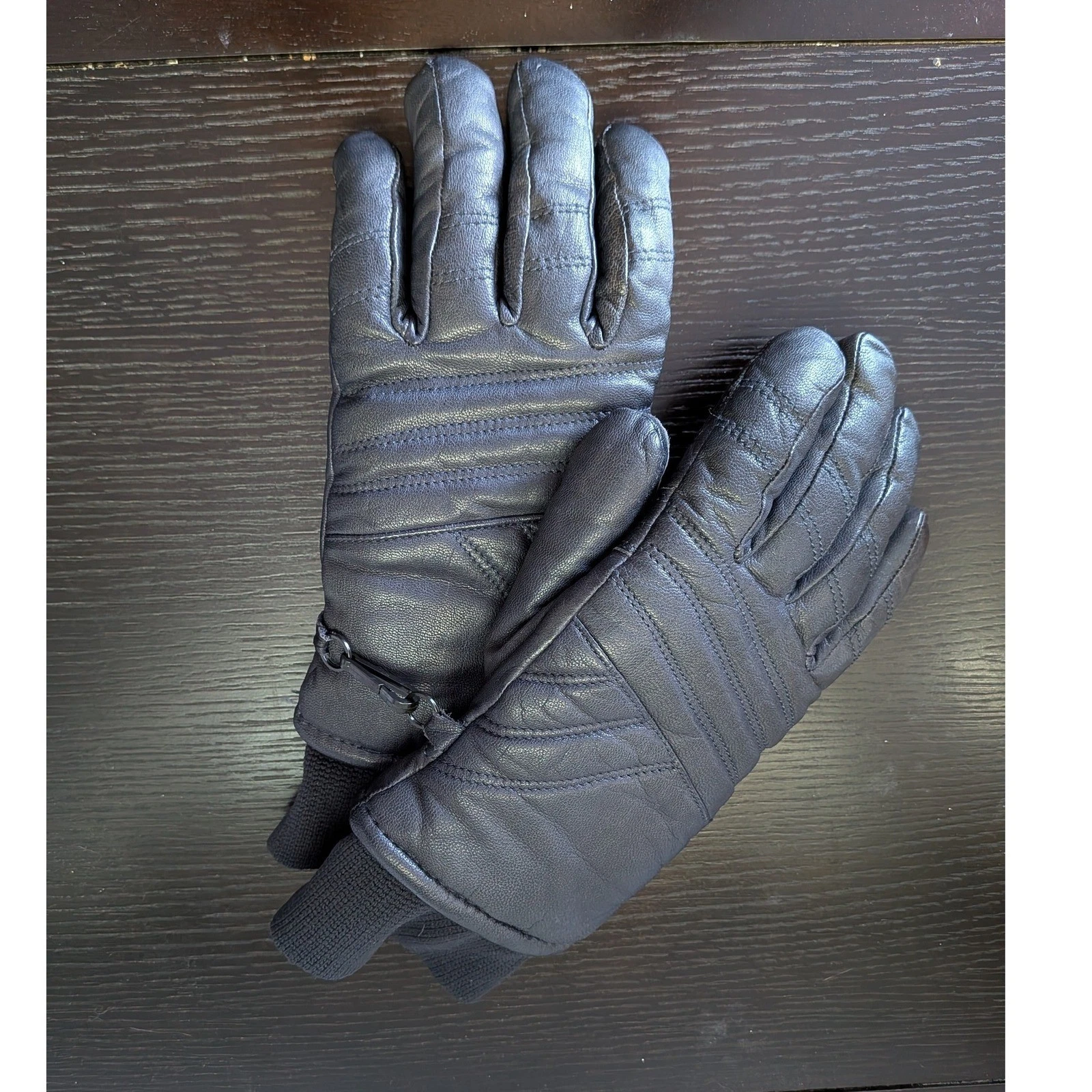 REI Vintage Gore-Tex Leather Thinsulate Winter Gloves Black Women's Medium