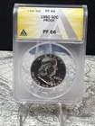1960 Proof 66 Franklin Half Dollar Graded by ANACS
