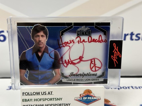2025 Leaf Metal Pop Century Uncle Rico Inscriptions On Card Auto SP Red Ink - Picture 2 of 3