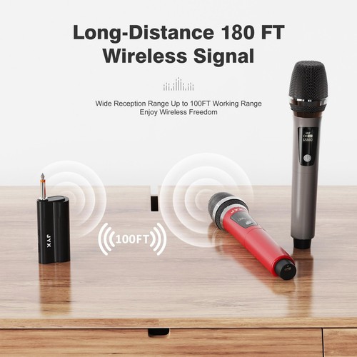 Wireless Microphones, Professional Dual Karaoke Microphones, Wireless Dynamic... - Picture 3 of 7