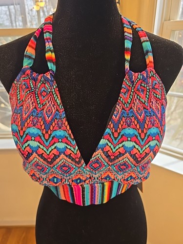 Badeanzüge For All Avenger Neckholder-Bikini-Top blau lila Damengröße 12 neu mit Etikett - Bild 2 von 7