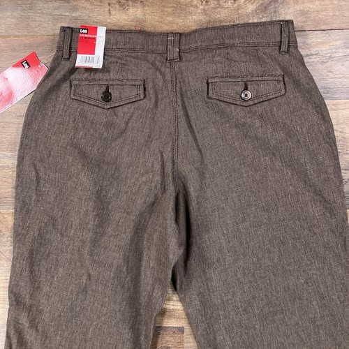 Pantalones Lee Mujer 12 Marrón Carden Adelgazante Pierna Recta Tweed - Imagen 4 de 11