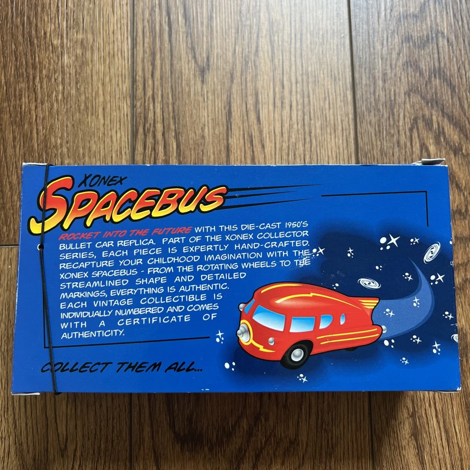VINTAGE Xonex Limited Edition Die Cast Red 50s Spacebus  Bullet Car 1998 - Image 3 of 4