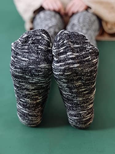 Damen Overknee Strick Winter Stiefel Socken Vintage extra langes Bein 737 schwarz - Bild 8 von 8