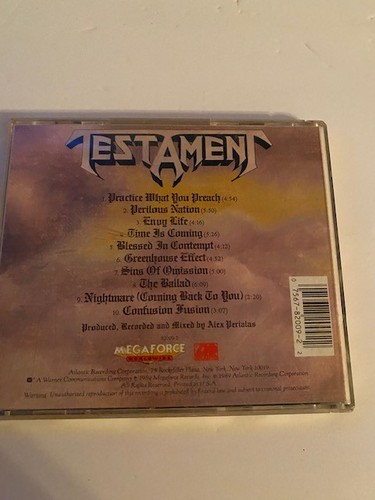 Practice What You Preach by Testament (CD, 1989) - Foto 4 di 4