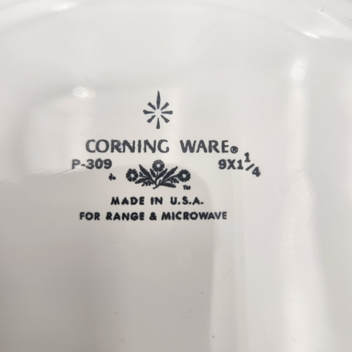 Corning Ware Vintage blaue Kornblume 9" Tortenplatte P-309 Hergestellt in den USA - Bild 3 von 4