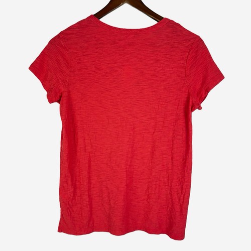 James Perse Standard Boyfriend Pocket Tee 2/M Slub Modal Cotton Lightweight Red - Picture 2 of 9