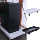 Black Mobile CPU Stand Plastic CPU Stand Universal PC CPU Holder  Under Desk