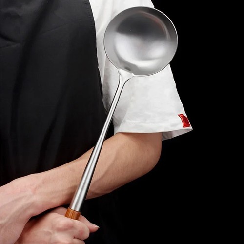 Cucchiaio zuppa skimmer mestolo finitura argento lavabile in lavastoviglie elega - Foto 6 di 21