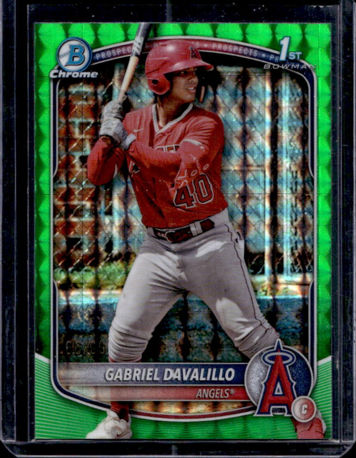 2025 Bowman Chrome Gabriel Davalillo Green Geometric Refractor 1st #/99