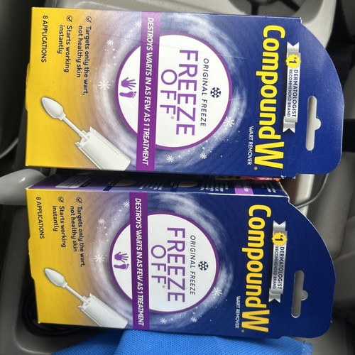 LOT of Two Compound W Original Freeze Off Wart Removal System 8 Exp 01/2026 NIB