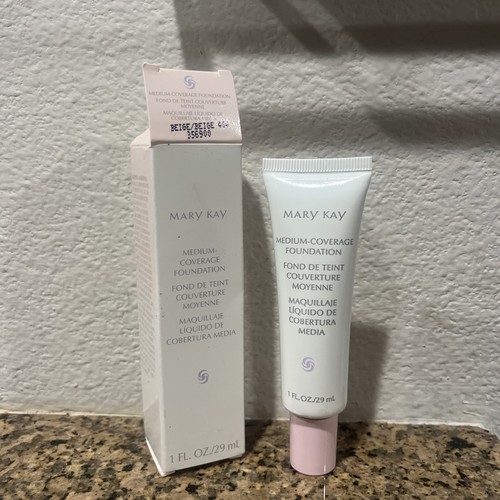 Mary Kay Medium Coverage Foundation Beige 404 356900 Pink Cap NIB New