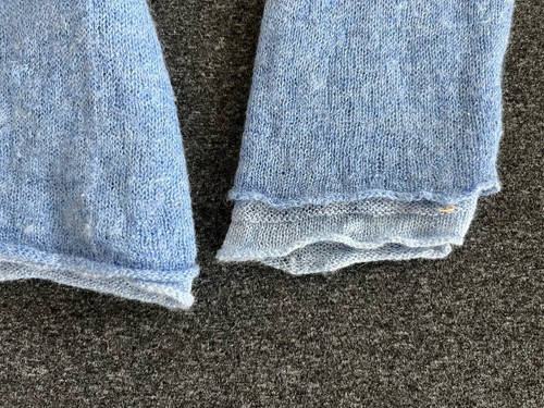 Leichter Pullover Eileen Fisher blau doppellagig Viskose Wolle PS - Bild 10 von 13