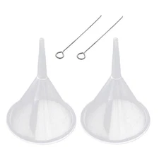 2pcs Mini Clear Plastic Funnels Liquid Oil Funnel Perfume Diffuser