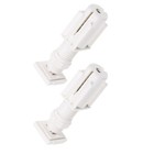  2 Pcs Easy Install Louver Brackets Curtain Track Mounting Holders