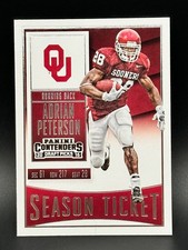 ADRIAN PETERSON 2016 PANINI CONTENDERS DRAFT PICKS SEASON TICKET