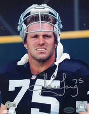 HOWIE LONG SIGNED OAKLAND RAIDERS 8x10 PHOTO BECKETT QR