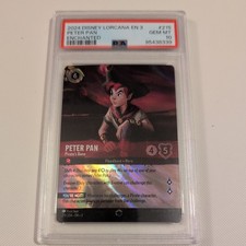 2024 DISNEY LORCANA EN 3-INTO THE INKLANDS #215 PETER PAN - PIRATE'S BANE PSA 10