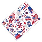  4 Sheets Electrostatic Clings for Independence Day Window Decor Stickers