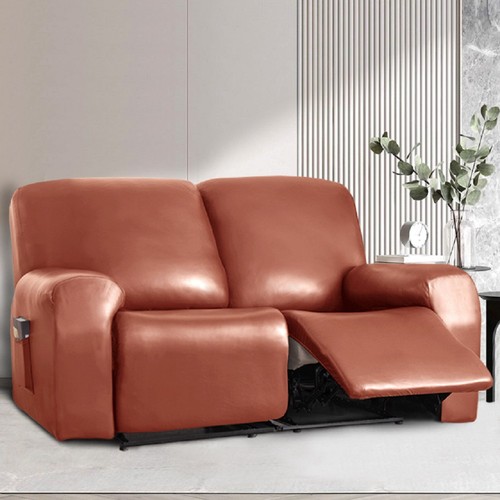 Stretch 1/2/3 Seater PU Leather Recliner Chair Sofa Covers Slip Cover Waterproof - Picture 38 of 39