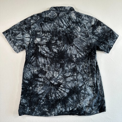 Empyre Mens Tie Dye Polo Gray Size Large Button Up Shirt - Picture 9 of 11