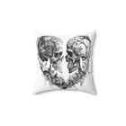 Gothic Pillow, Romantic Skull Heart Decor, Couples Gift, Halloween Home,