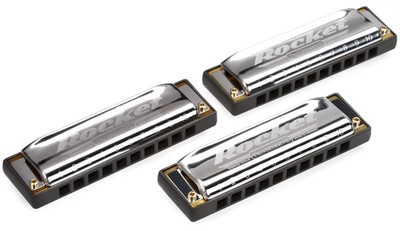 Hohner M2013XP Rocket 3-Piece Harmonica Set