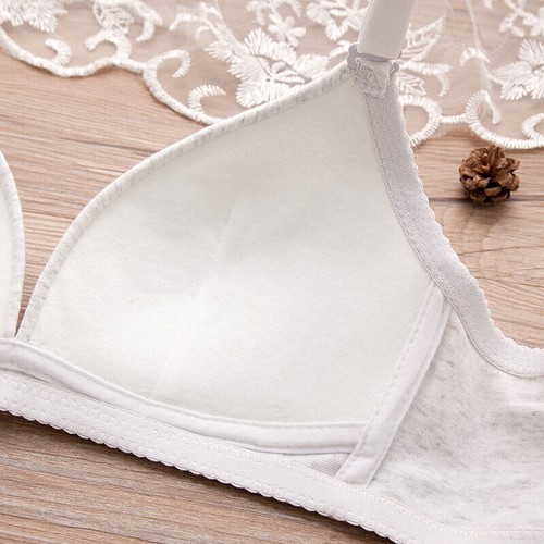 Top BH Teenage Girls' Lightly Padded Wirefree Cotton Bra Underwear Training Bras - Picture 19 of 24