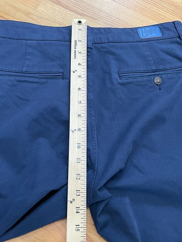 Mugsy Morgans Chino Hose Herren 38x30 blau gerades Bein Eingrifftasche Baumwollmischung - Bild 6 von 11
