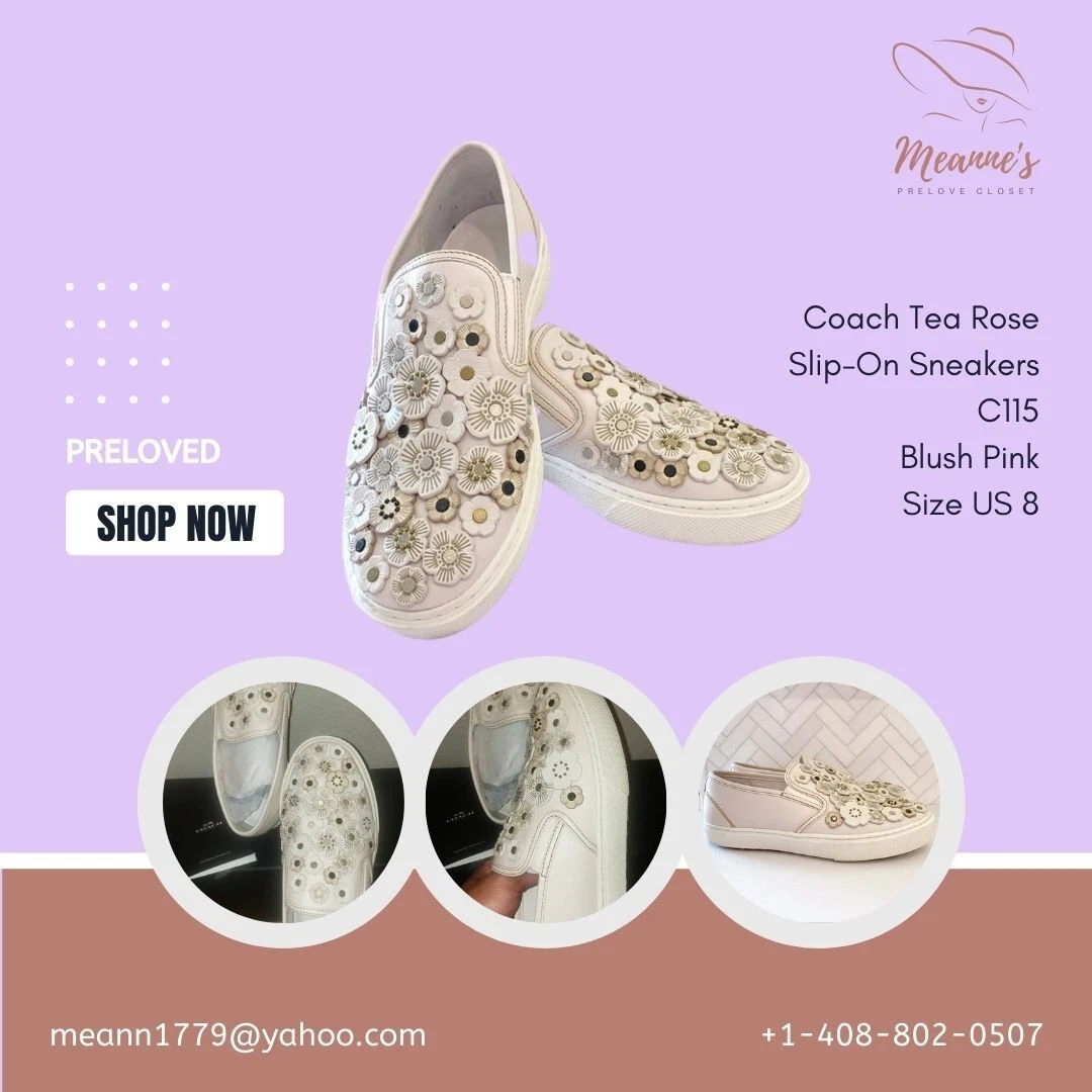 Coach tea rose shoes sales
