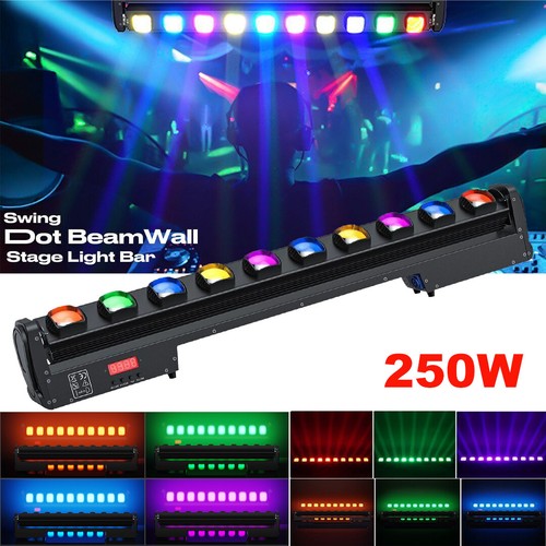 250W RGBW 10 LED Wallwasher Beam Moving Head Light Bar DMX Stroboskop DJ Show Beam - Zdjęcie 2 z 15