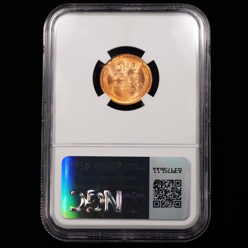 1957 Lincoln Wheat Cent 1c - NGC GRADED MS66RD - Picture 3 of 4