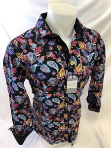 Mens-SUSLO-COUTURE-BLACK-FLORAL-PAISLEY-Design-Shirt-SLIM-FIT-MULTI-COLOR-602-28