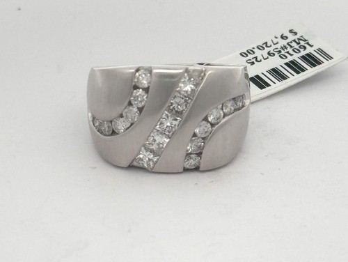 10k White Gold 1.60CT Diamond Men's Wedding Band, 8.8g, Size 10, S16010 - Picture 4 of 6