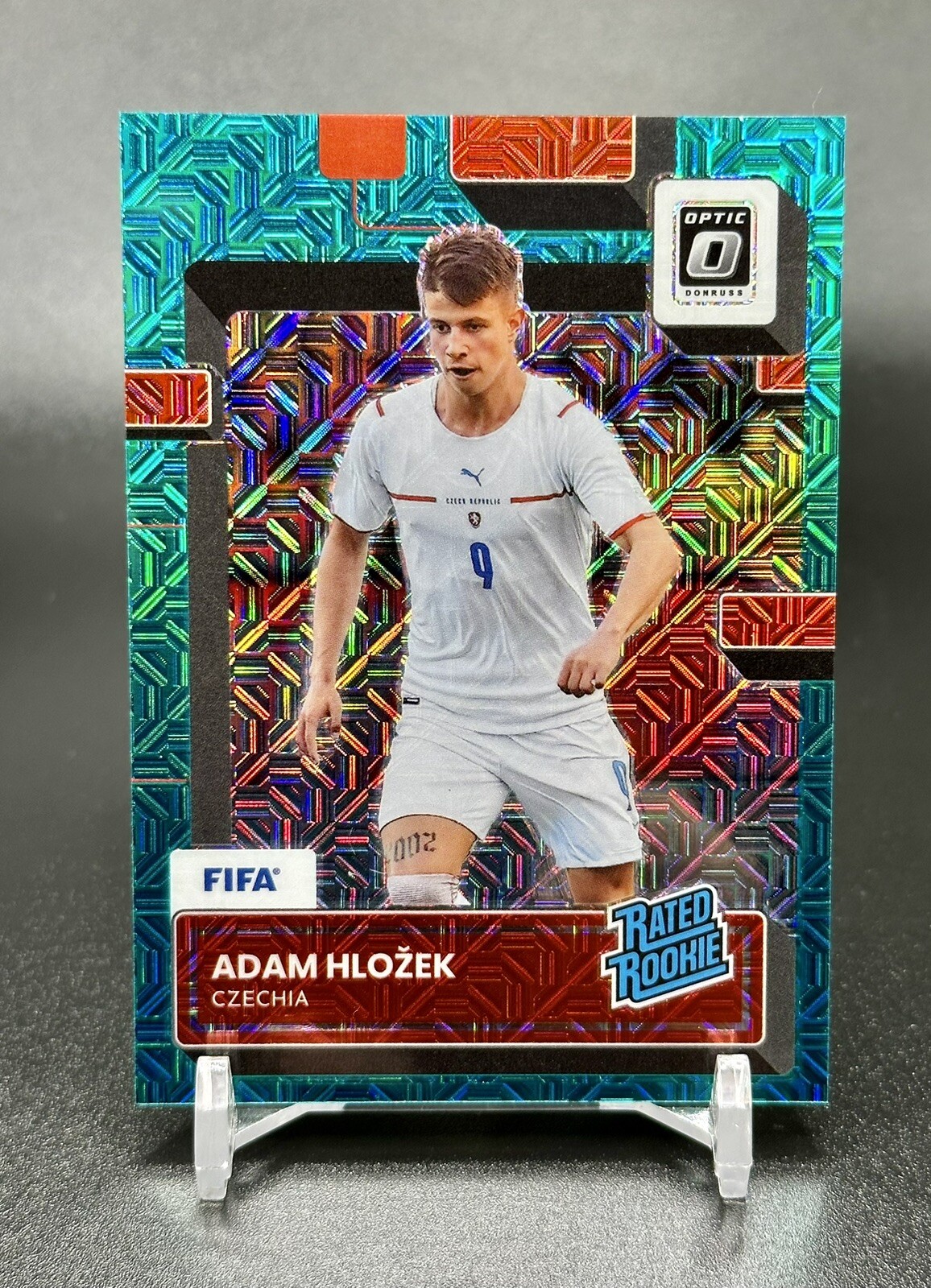 2022 Panini Donruss Rated Optic Teal Mojo Prizm #/49 Adam Hlozek #178 Rookie RC