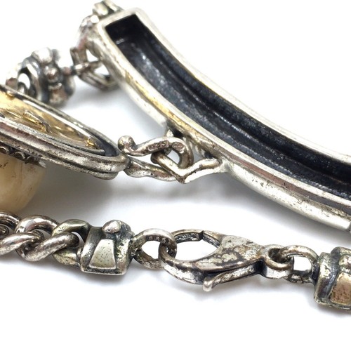 Collar antiguo Grandel 835 plata caza tradicional chapado en oro collar de mujer 38 gr - Imagen 15 de 17